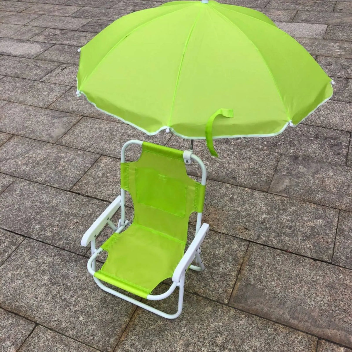 Kids Foldable Beach Chair With Detachable Sun Umbrella Protection For Beach Camping Picnic Backyard Outdoor Furniture
