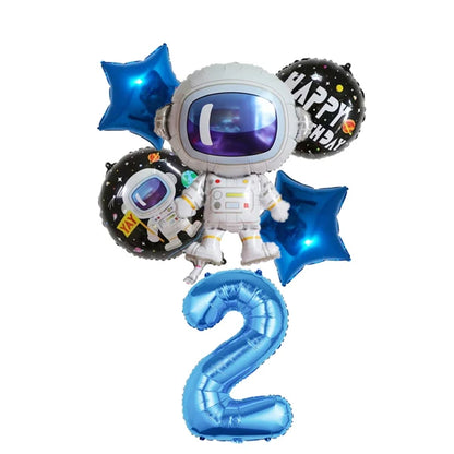 Planet Astronaut Birthday Party Decoration Paper Cup Plate Napkin Balloon Tablecloth  For Kids Baby Shower Party Supplies Gifts