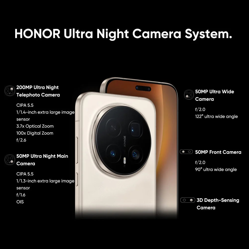 HONOR Magic8 Pro Global Version 5G Smartphone Magic 8 Pro Snapdragon 8 Elite Gen 5 6.71'' 120Hz OLED Display 100W Fast Charge