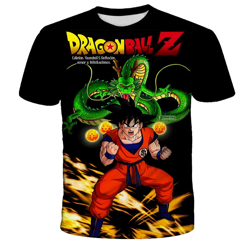Anime Dragon Ball Son Goku 3D Print Kids T Shirt Summer Fashion Casual