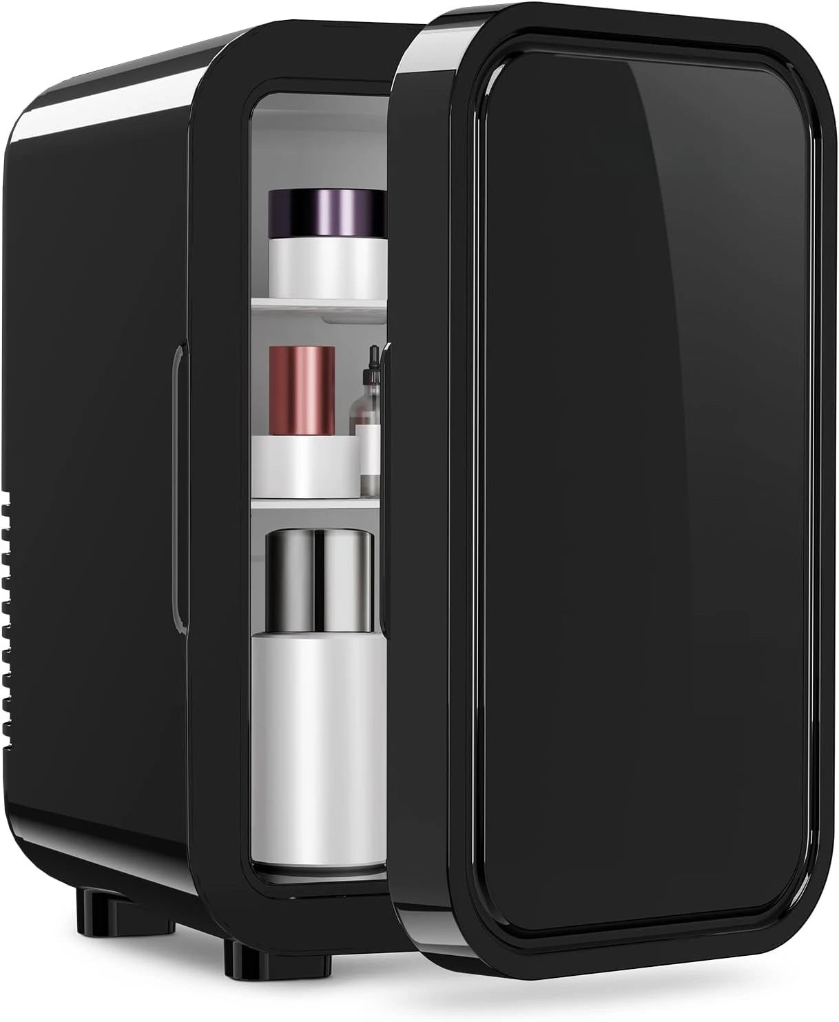 Mini Fridge, 6 Liter/8 Can 110V AC/DC Portable Thermoelectric Cooler Refrigerators for Bedroom