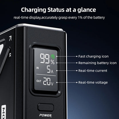MOVESPEED 140W Power Bank 70000mAh Large Capacity External Battery Charger Outdoor Camping Power Station for LaptopMacBook Pro