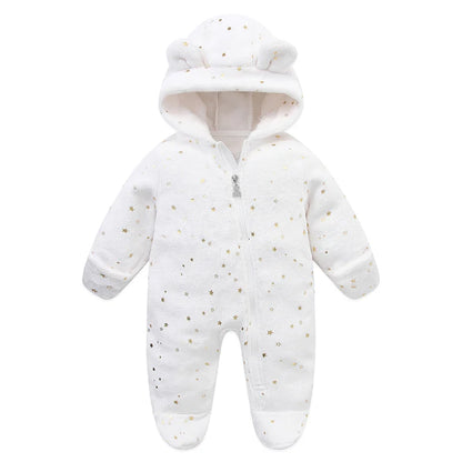 Newborn Baby Clothes Flannel Autumn Winter Baby Boys Girls Rompers Cartoon Newborn Bodysuit Soft Warm Jumpsuit for Babies 0-12M