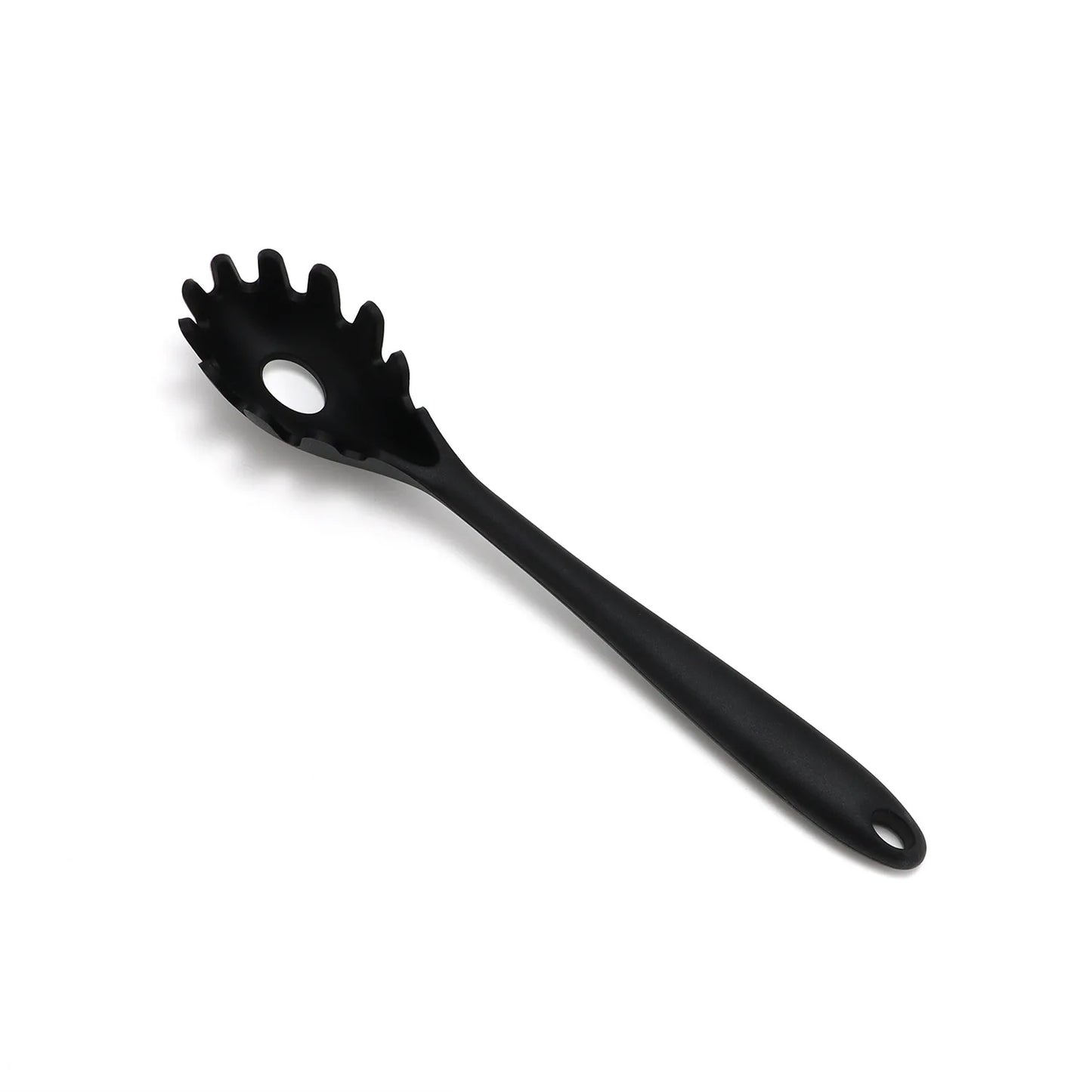 11.2 inch Pasta Fork Premium Silicone Spaghetti Strainer Heat Resistant Noodle Spoon Server Food Grade Kitchen Cooking Tools