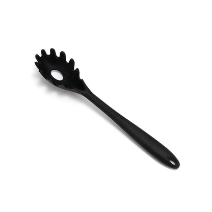 11.2 inch Pasta Fork Premium Silicone Spaghetti Strainer Heat Resistant Noodle Spoon Server Food Grade Kitchen Cooking Tools