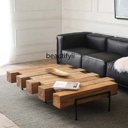 Nordic Coffee Table Solid Wood Creative Simple Living Room Table