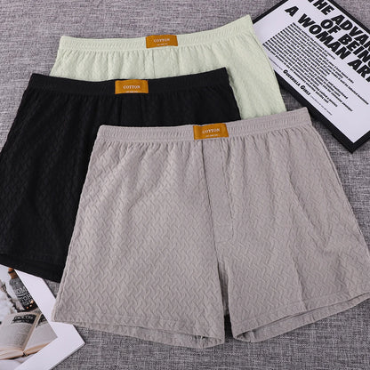 3PCS/Pack 100% Cotton Fashion Solid Plaid Underwear for Man Knit Breathable Men's Panties High Elastic Super Soft Boxers Hombre