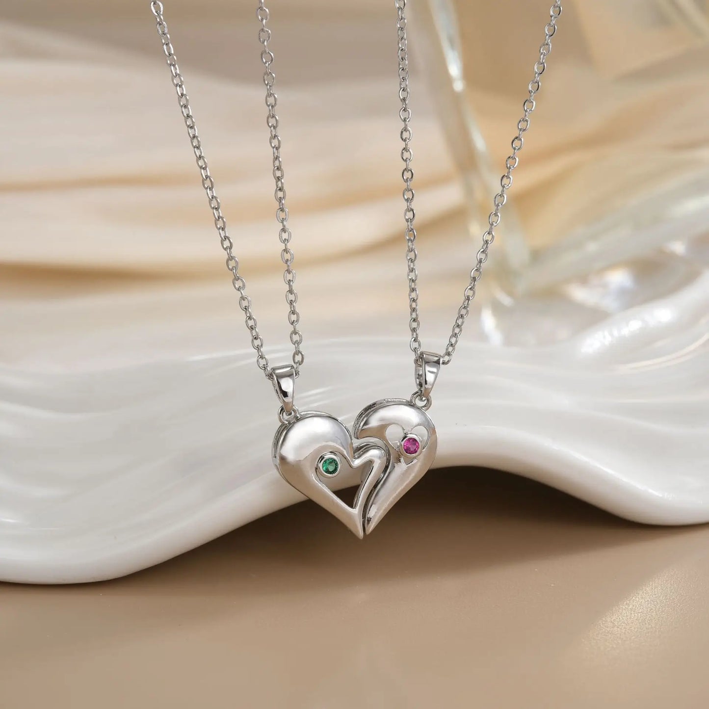LATS New Stainless Steel Magnetic Sun Moon Couple Necklace Fashion Chain for Men and Women Good Friend Gifts Trend Jewelry
