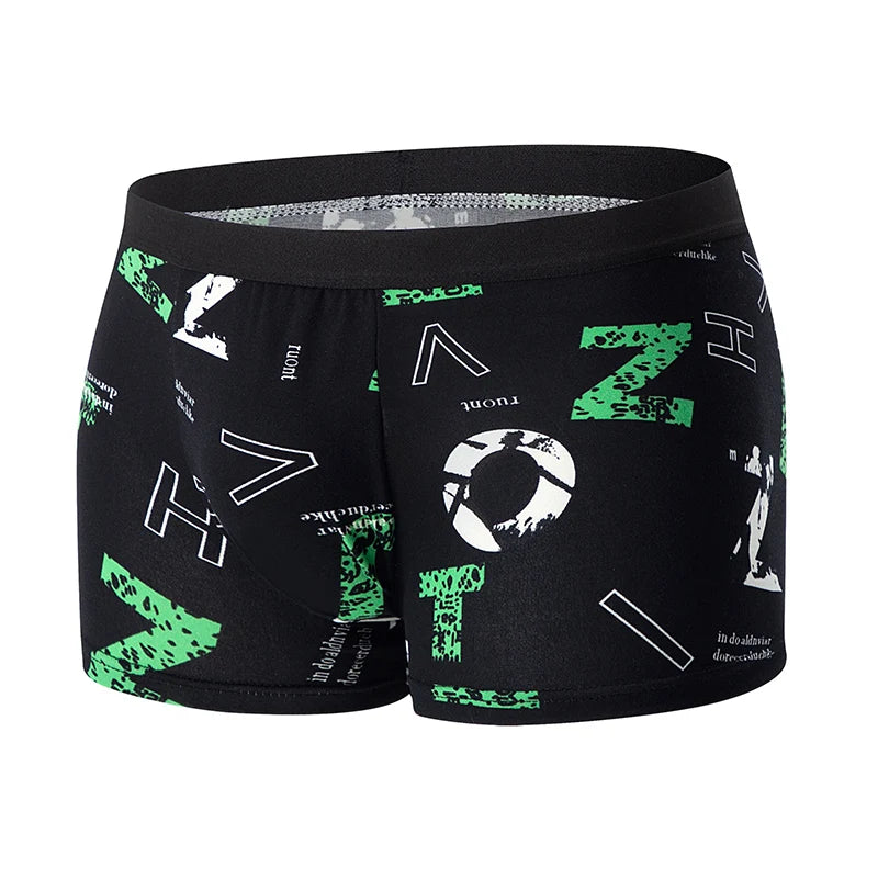 4/5/6/10 Piece Pack Men's Fashion Printed Pants with Various Combinations Plus Size Sports Comfortable Adolescent Boxer Pants