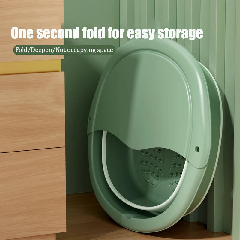 Foldable Easy to Store Portable Foot Bath Tub Foot Bath and Massage Comfortable Foot Soak a Must Have for Home and Travel