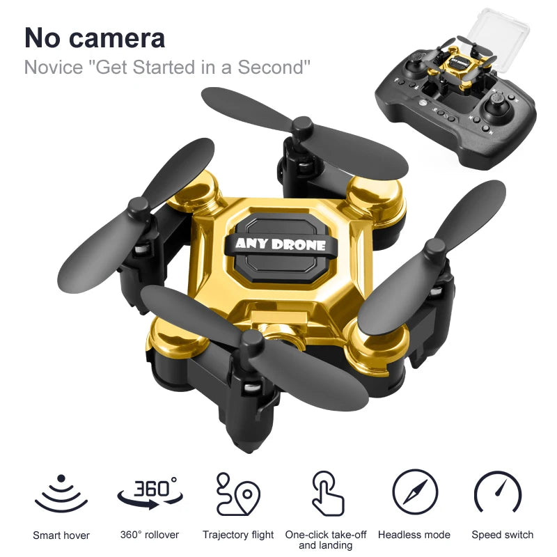Foldable Mini Drone with Camera RC Quadcopter Altitude Hold Small Durable UAV Toy for Beginners Portable Remote Control Aircraft