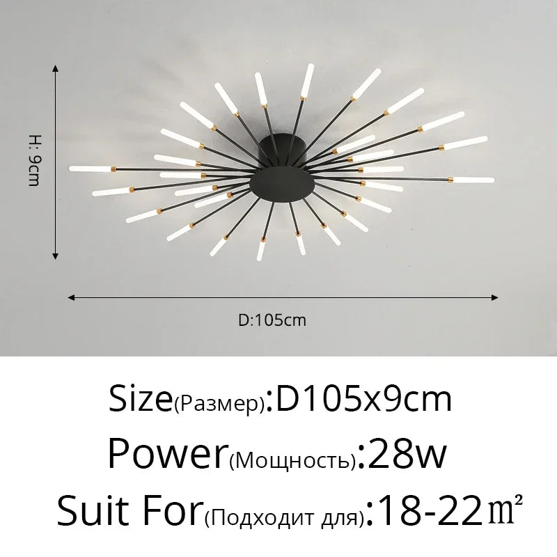 Modern Minimalist Stylish LED Ceiling Chandelier Lamps Design Art Suspension Pendant Lights Home Decor Items Living Room Bedroom