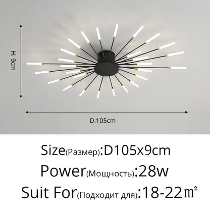 Modern Minimalist Stylish LED Ceiling Chandelier Lamps Design Art Suspension Pendant Lights Home Decor Items Living Room Bedroom