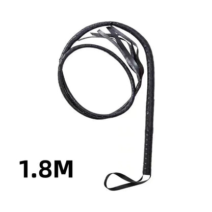 1.8m Synthetic Leather Whip, Western Cowboy Prop Whip for Circus Training Cosplay Role Play Costume Accessories