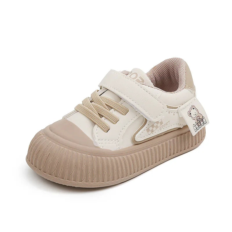 Baby Kids Walking Shoes Toes Capped Anti-kicked 2025 New Fashion Boys Girls Sports Shoes Non-slip Children Flat Shoes Soft Sole