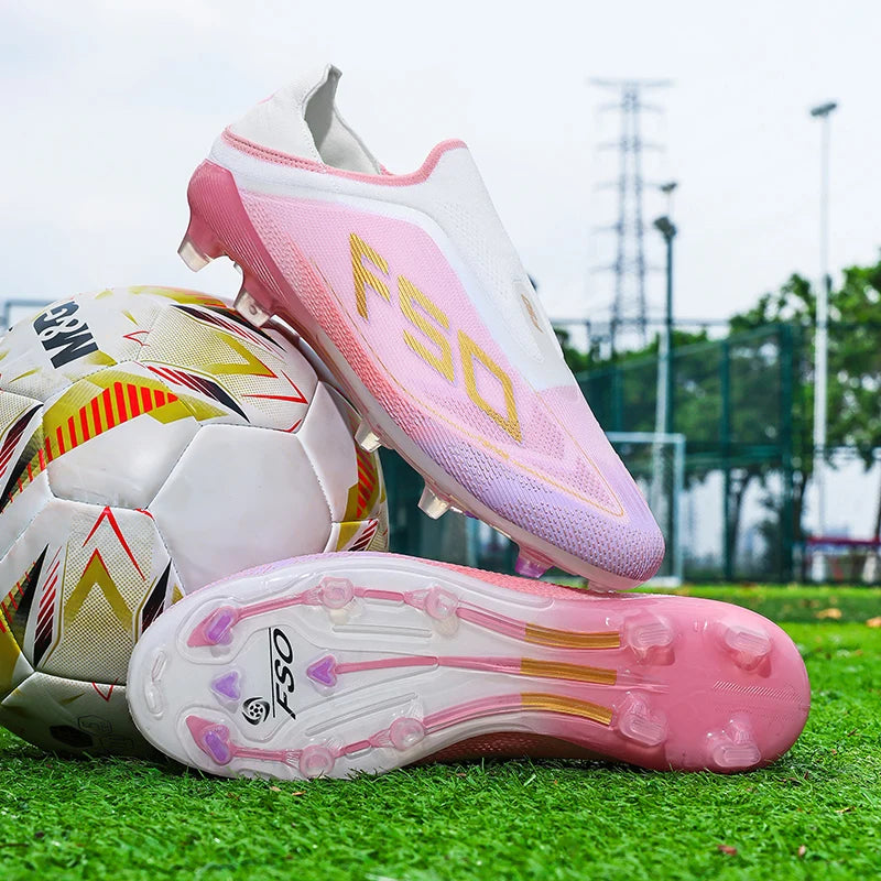 New Men Football Boots Non-Slip Boys Sneakers Soccer Shoes Grass Cleats High-quality Match Outdoor Hot-selling High-top Light