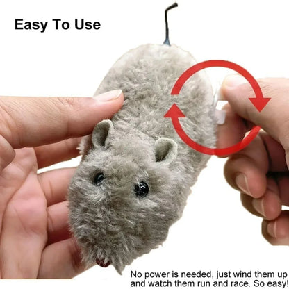 Automatic Swinging Tail Fan Toy for Pets - Battery-Free Interactive Chase Game for Cats & Dogs of All Sizes, Durable Plastic Construction with Safe Motion Activation (Gray/White/Brown)
