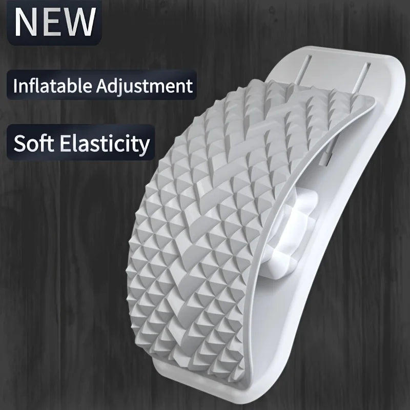 Portable Inflatable Lumbar Stretcher Airbag Top Back Stretching Soothing Support Easy Setup for Back Pain Relief