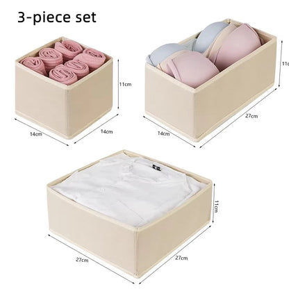 Foldable Drawer Organizers Underwear Storage Box Home Bra Socks Leggings Belts Ties Storage Organizers Box Closet Organization