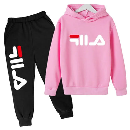 Spring Autumn New Fashion Kids Tracksuits 3-12 Years Boys and Girls Casual Sports Hoodie Tops+pants 2pcs Sets Children Clothes