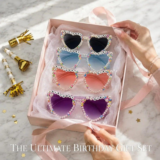 Colorful Sprinkles Heart Sunglasses Women Candy Decor Heart Shaped Party Eyewear Bachelorette Birthday Girls Squad Photo Booth