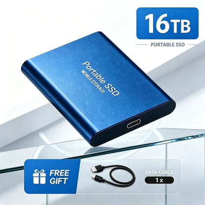 1TB Portable SSD 2TB External Hard Drive USB 3.1 High Speed Mobile Data Storage for Laptop Mac PC Compact Durable Use