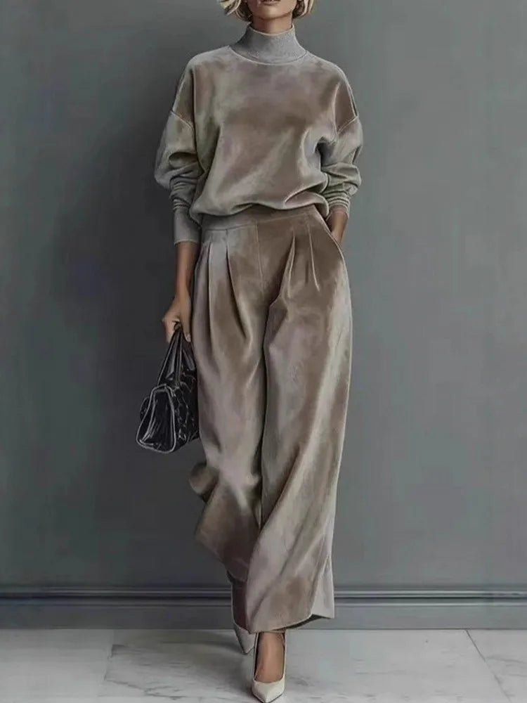 2 Pieces Women's Sets 2026 Spring Autumn Pullover Suit Long Sleeve Tops And Pants Suits Two Piece Set Tracksuit Outfit
