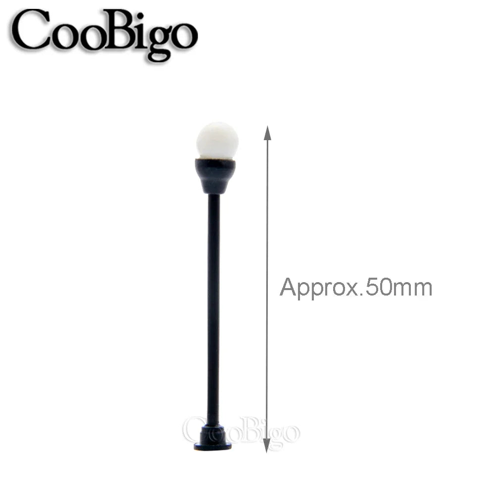 10pcs Micro Street Lamp Road Streetlight Mini Lamppost Light LED Lighting Miniature Model DIY Craft Garden Landscape  Decoration