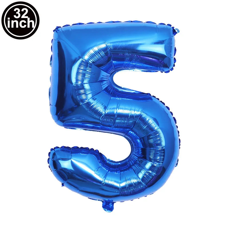 Multi Color Large Numbers 3 Balloon 32Inch 1 2 3 4 5 6 7 8 9 Birthday Ball Red Digit Bachelorette Balloons Figure Golob Balloons