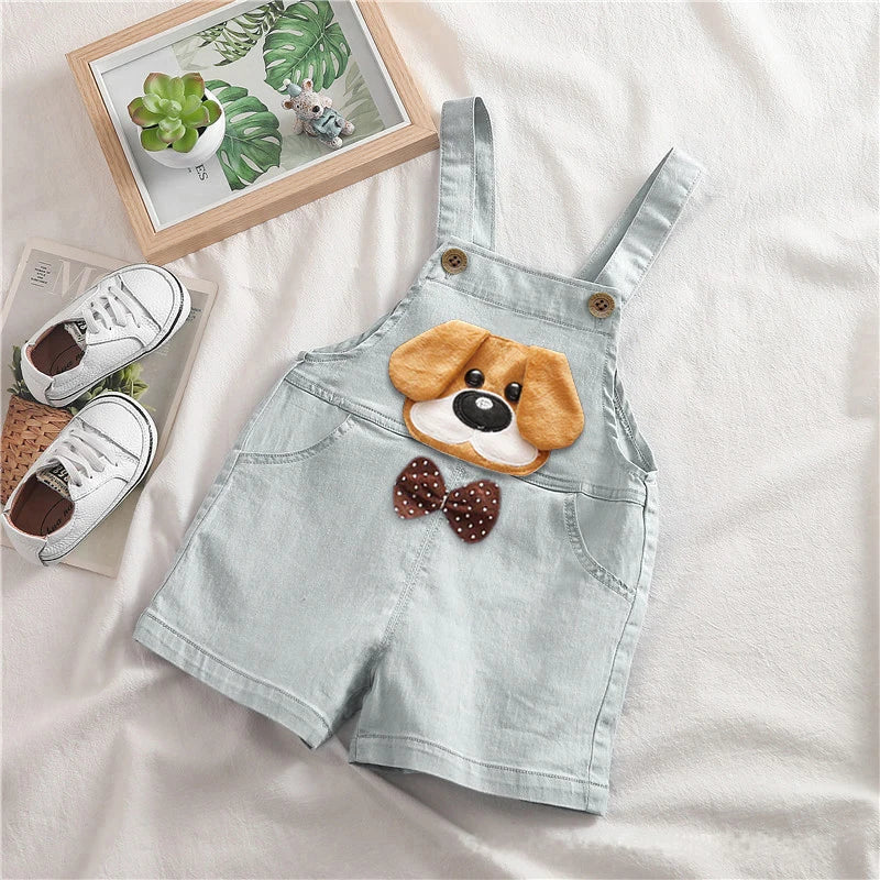 IENENS Summer Kids Baby Boys Jumper Pants Denim Shorts Jeans Overalls Toddler Infant Girl Playsuit Clothes Clothing Trousers