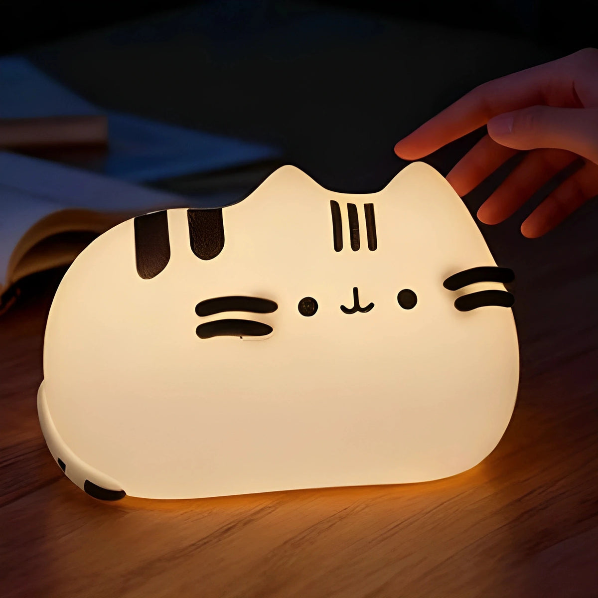 Cartoon Pusheen Night Light Cute Pusheen Light Glow in the Dark Party Glow Light Kawaii Reading Light Home Party Supplies