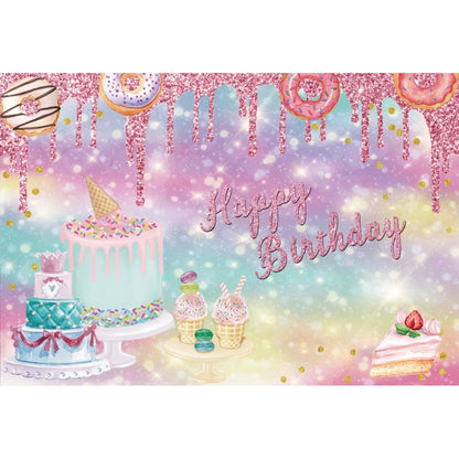Candy Bar Baby Shower Birthday Backdrop Ice Cream Car Donuts Lollipop Party Photo Background Cake Table Decor Photography Props