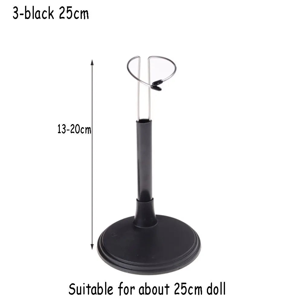 Doll Bracket White Black 15/20/25/35/45CM Adjustable Metal Stand Holder Toy Store Display Support Accessories Toy Store Display