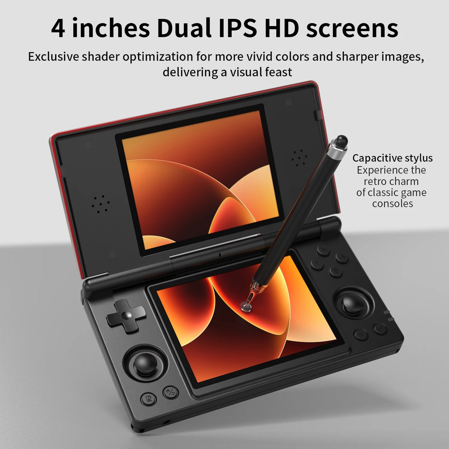 Anbernic RG DS Flip Handheld Game Console 4" IPS HD Dual Screen