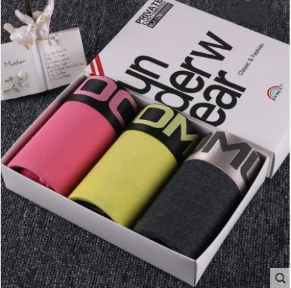 3PCS Popular Solid Women's Cotton Panties Boxer Underwear Ladies Breathable Letter Belt Briefs  Sports Female Knickers Boyshorts