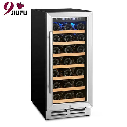 Top Rated Upright Compressor Wine Cooler 31 Bottles Beverage Fridge with CE for Europe Home Bar Kitchen Office Apartment