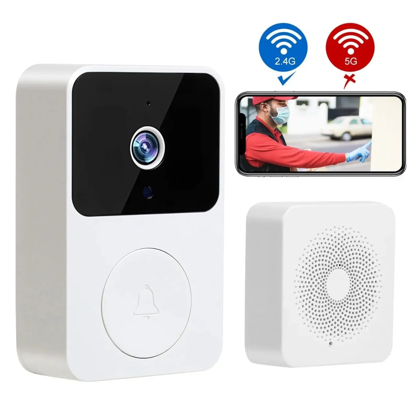 WIFI Video Doorbell Camera Wireless IR Night Vision Smart Home Security HD Door Bell Two Way Intercom Voice Change For Home