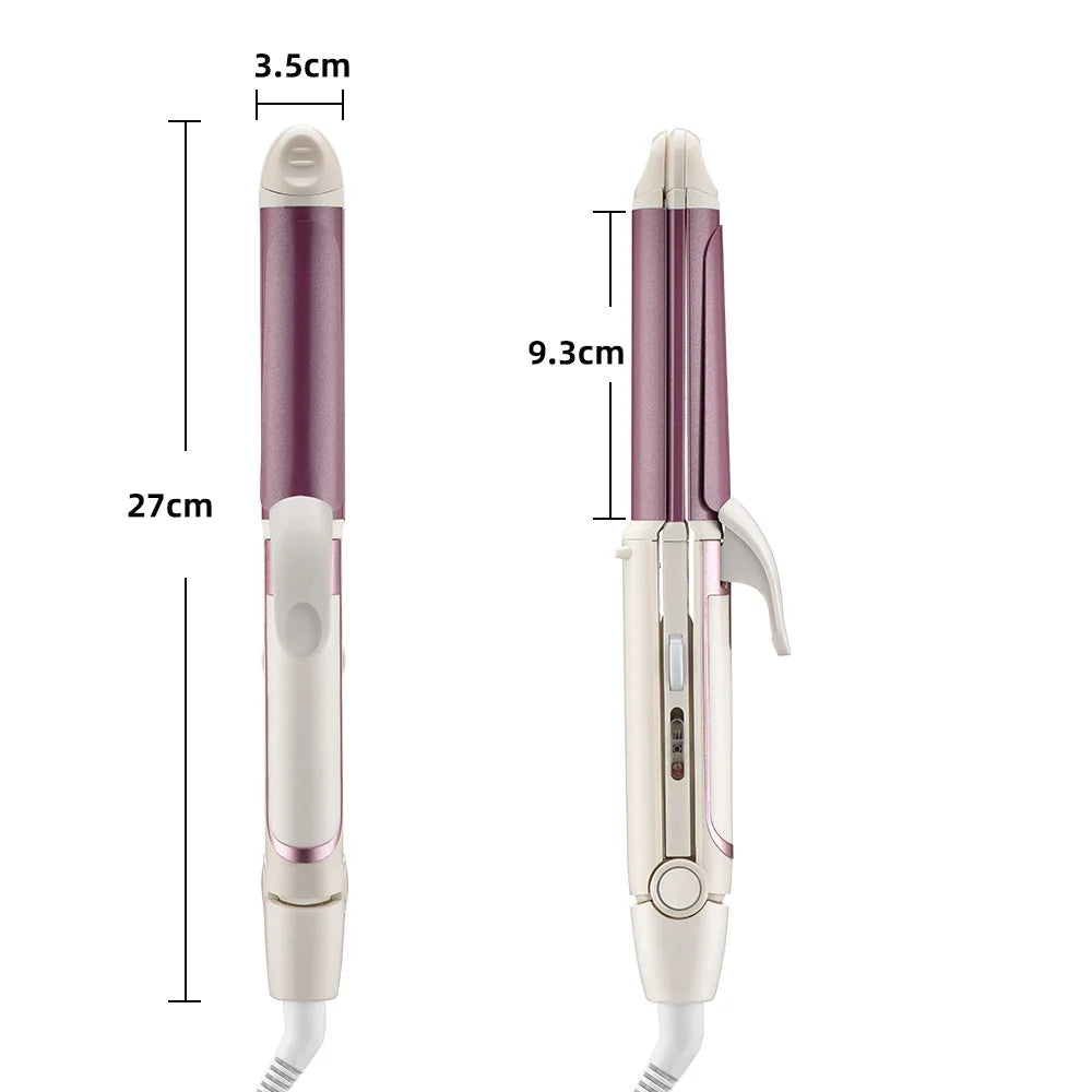 3 in 1 Hair Straightener Curling Iron Multifunction Corrugated Flat