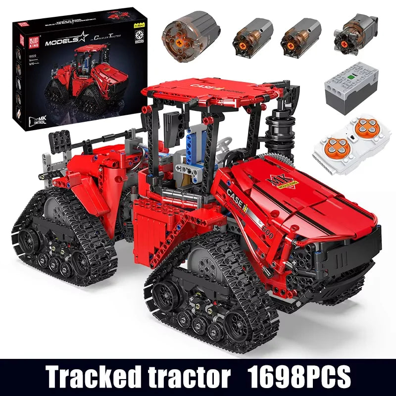 Mould King 18020 Technical Car Toys The APP RC MOC-35270 Pneumatic Crawler Tractor Building Block Brick Kids Christmas Gift