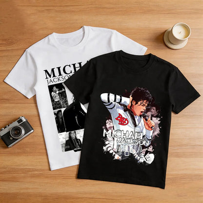 Michael Jackson T-shirt Children Clothing Singer Printed Cotton Tops Boy Girl MJ Summer Tee Shirts Casual Clothes Birthday Gift