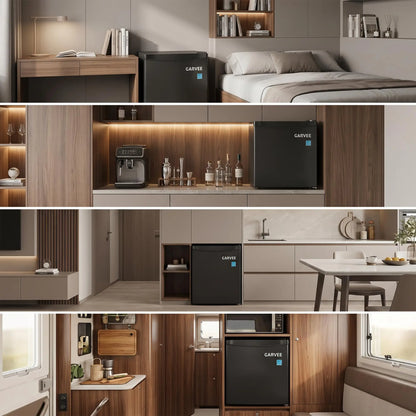 1.6 Cu. ft. Mini Refrigerator Single-Door Compact Fridge with Freezer with LED Adjustable Shelves for Dorm, Office, Bedroom, Kitchen, Bar