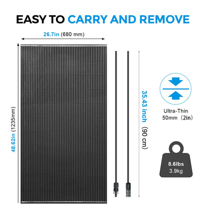 Lightweight 18V 200W 400W Solar Panel Battery Charger Solar Panels Power Generator Photovoltaic Camping Equipment Accessories