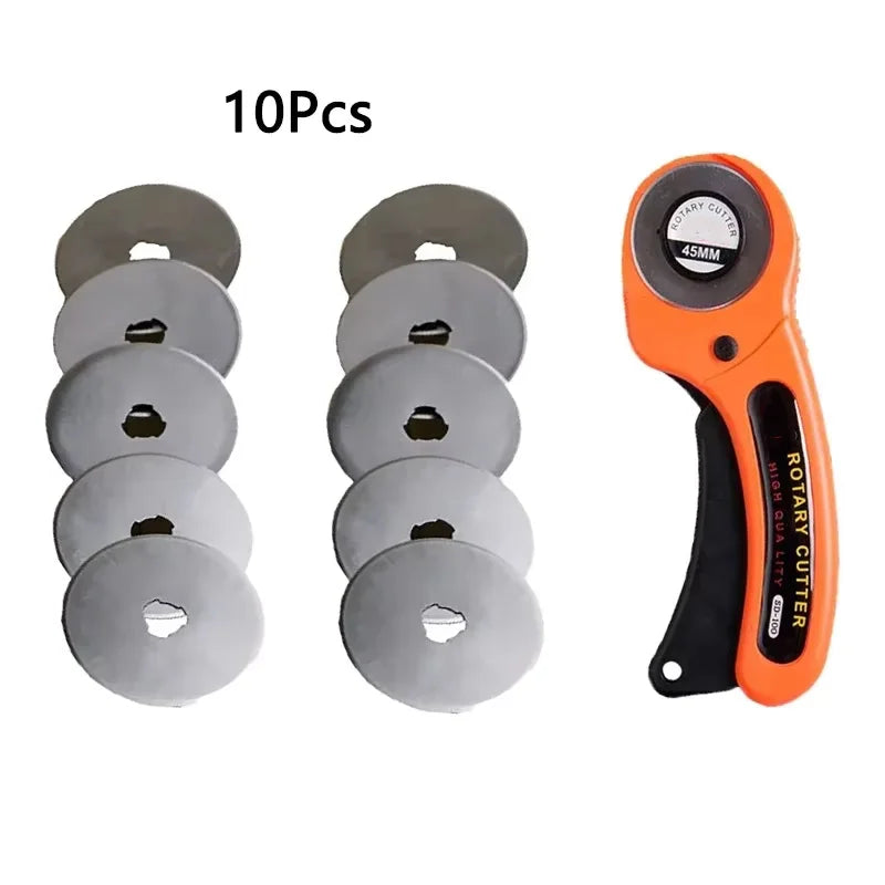 LeatherCraft 45mm Rotary Cutter Leather Cutting Tool Patchwork Sewing Quilting Fabric Cutter Circular Blade DIY For Leather Tool