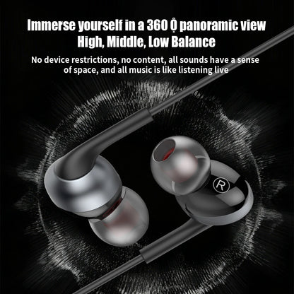 USB Type C in Ear Headphones HiFi Stereo Earphones With HD Mic Wired Earbuds For Samsung Galaxy S25 S24 S23 Wire Control Headset