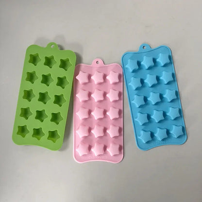 DIY five-pointed star silicone mold candy and chocolate mold clay and gypsum resin mold baking tools