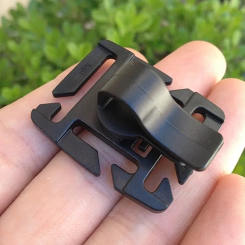 2PCS Rotatable Drinking Tube Clip Molle Hydration Bladder Drinking Straw Tube Trap Hose Webbing Clip for Camelbak-Water Pack Bag