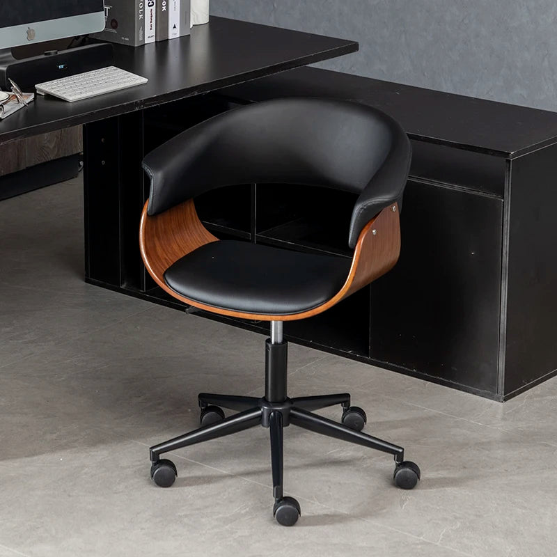 Light Luxury Gaming Chairs Office Furniture Solid Wood Computer Chairs Leather Multi-function Swivel Chair Lifting Office Chairs