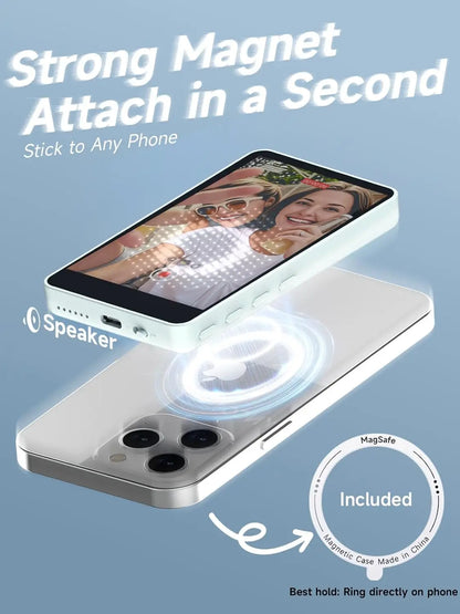 【US STOCK】 SYNCO XView M4 4 Inch Magnetic Vlog Selfie Monitor Screen P2P Wireless Connection Bluetooth Remote Control No WiFi Needed Portable Rear Camera Viewfinder Compatible with iPhone Smartphone Ideal for Outdoor Vlog