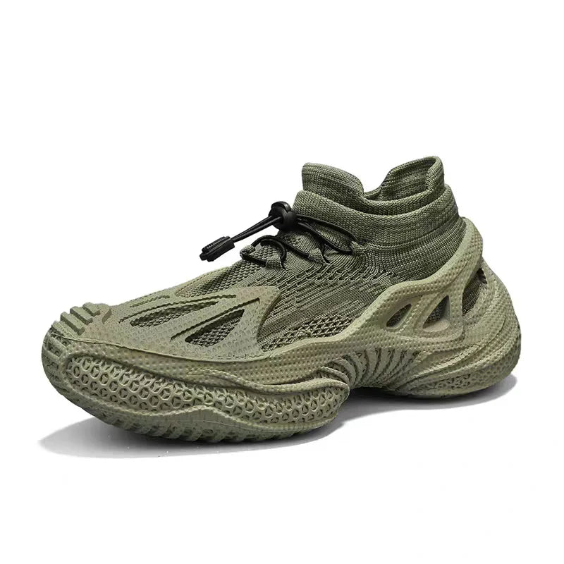 Men's shoes new breathable mesh sports shoes trendy one foot casual thick soled sports shoes dad shoes