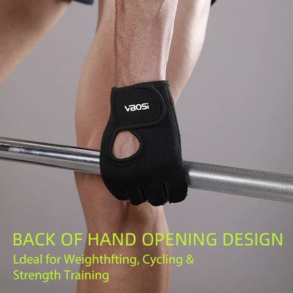 VBOSi Breathable Half Finger Gloves for Gym Exercise Cycling with Anti-slip Dots